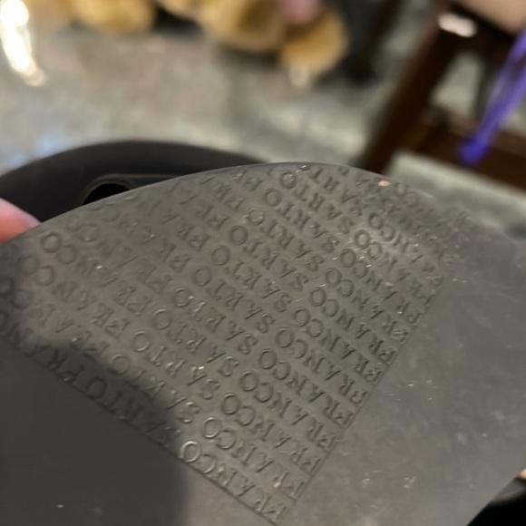 Franco Sarto Black Platform Wedge Cork Sandals Size 8 - Picture 11 of 14